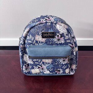 New Bioworld Blue and White Harry Potter Hedwig Mini Backpack